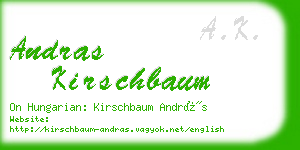 andras kirschbaum business card